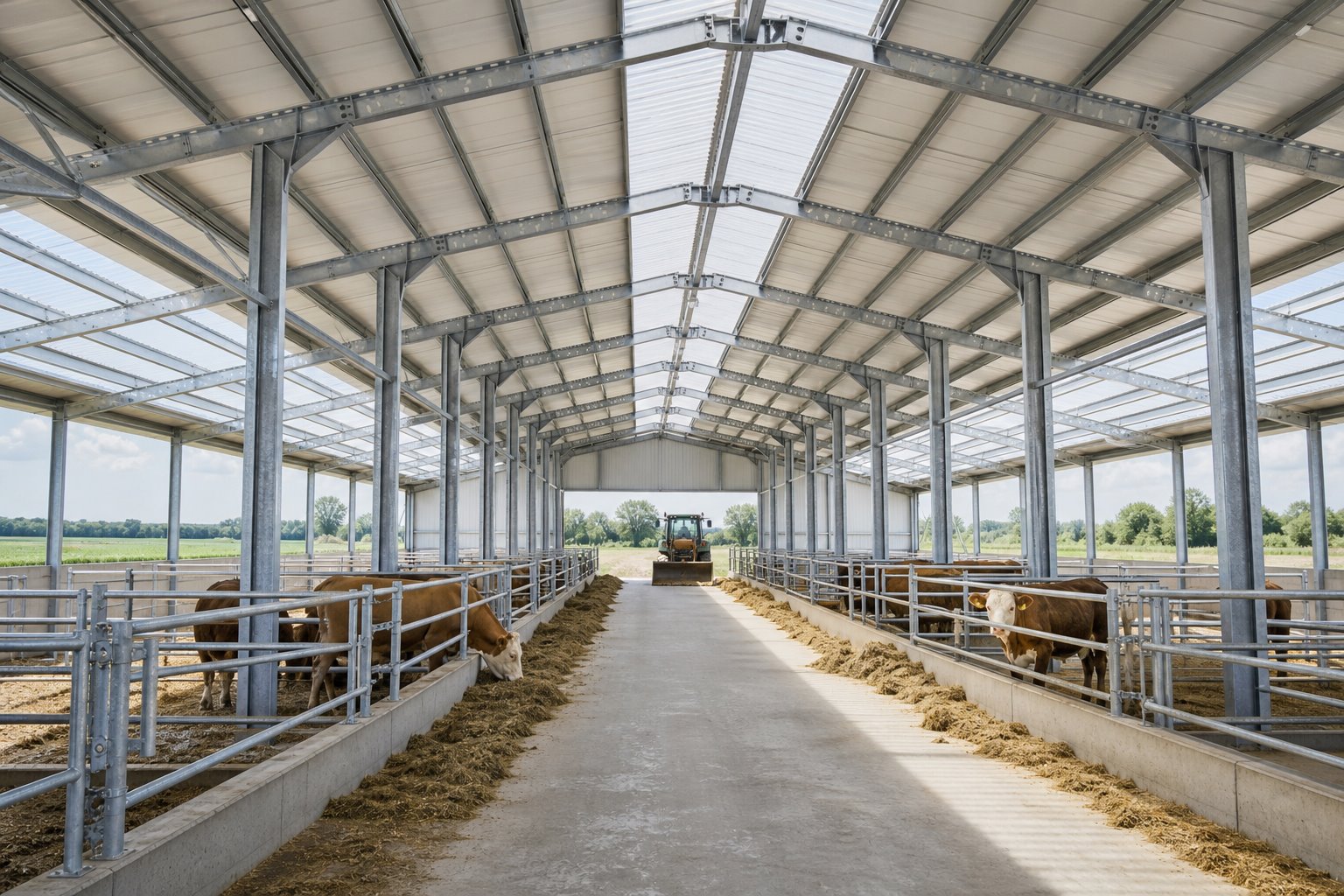 EKOHALL galvanizli hafif çelik tarım ve hayvancılık yapısı